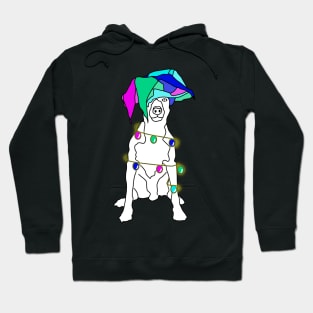 Cool colorful cutie dog ready to party Hoodie